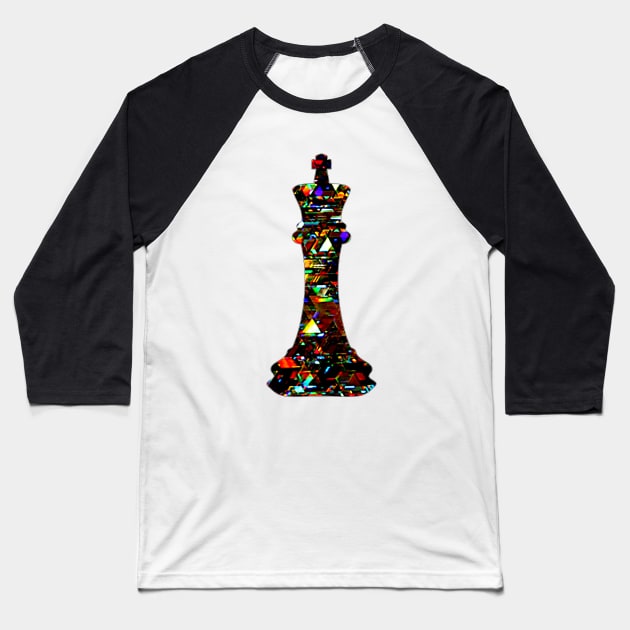 Chess Piece - The King 3 Baseball T-Shirt by The Black Panther